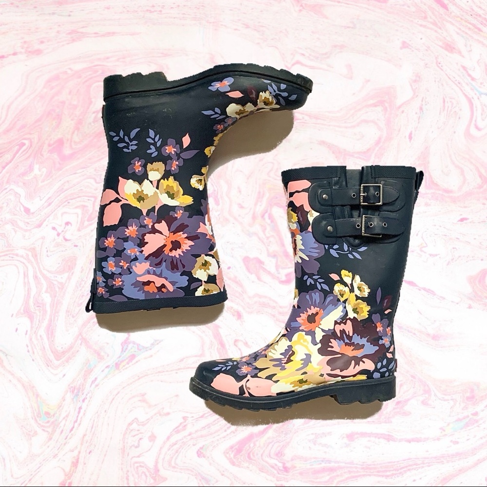 Chooka Floral Rainboots